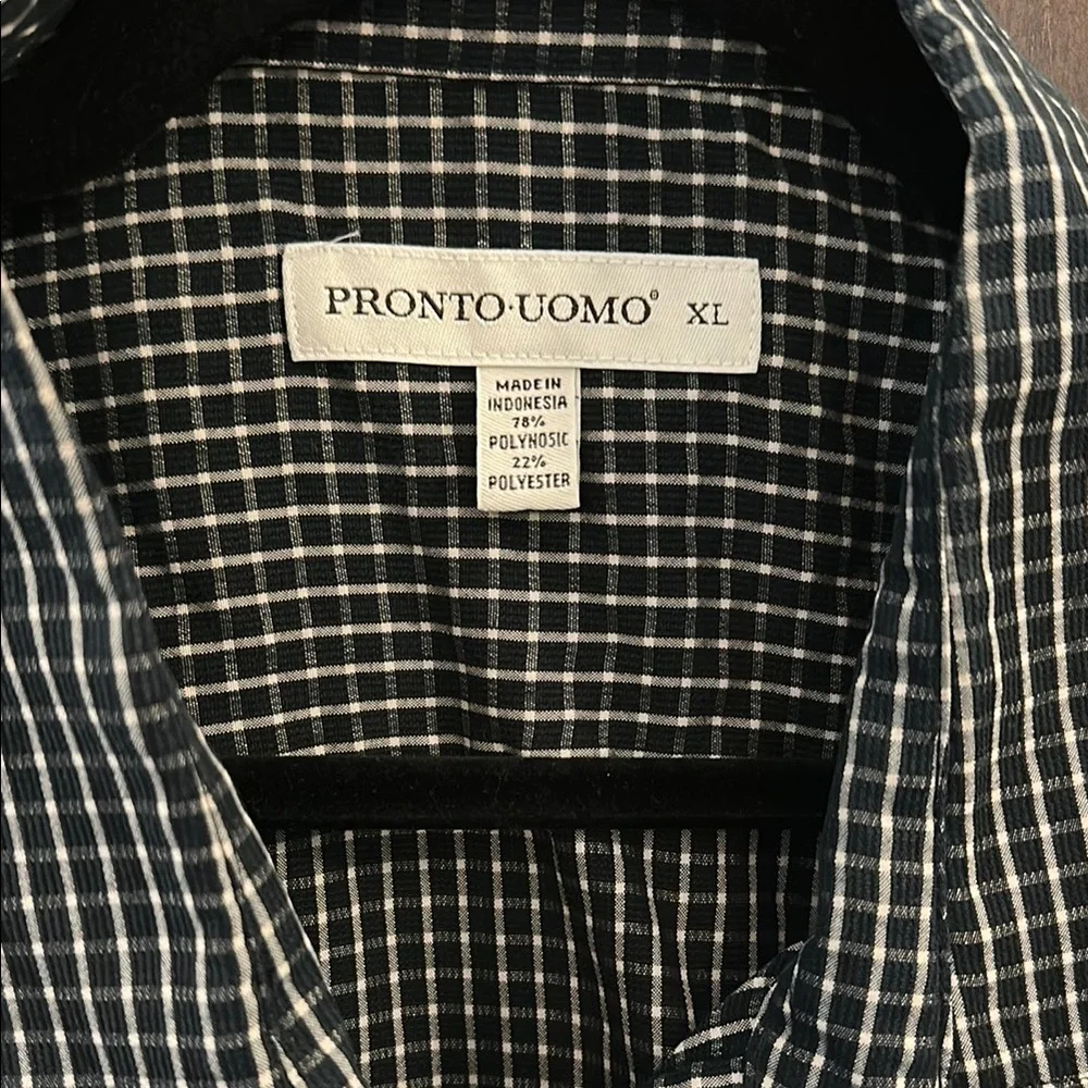 Men's Black Checkered Shirt - Picture 2 of 6